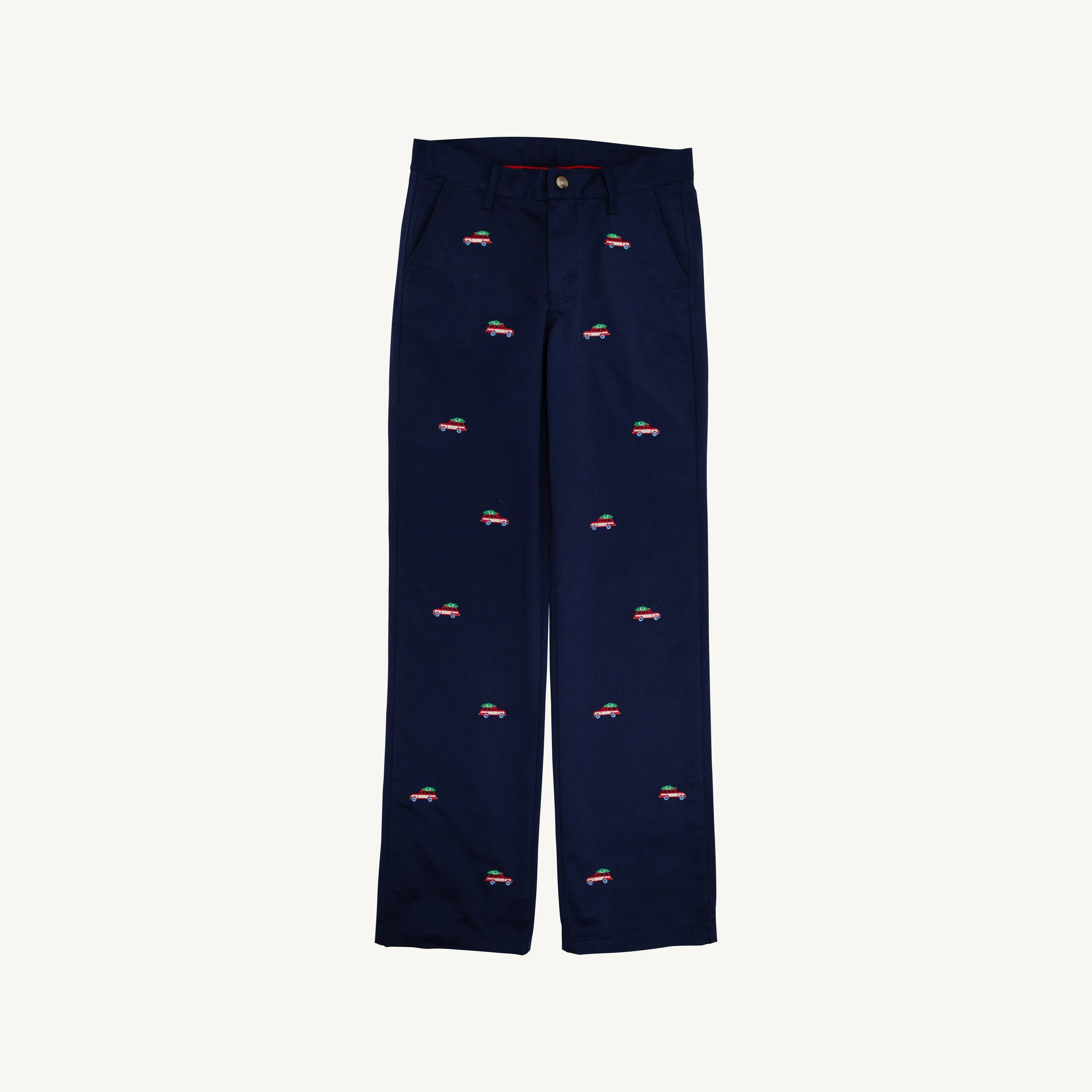 Critter Prep School Pants (Twill) - Nantucket Navy with Woody Jeeps Embroidery