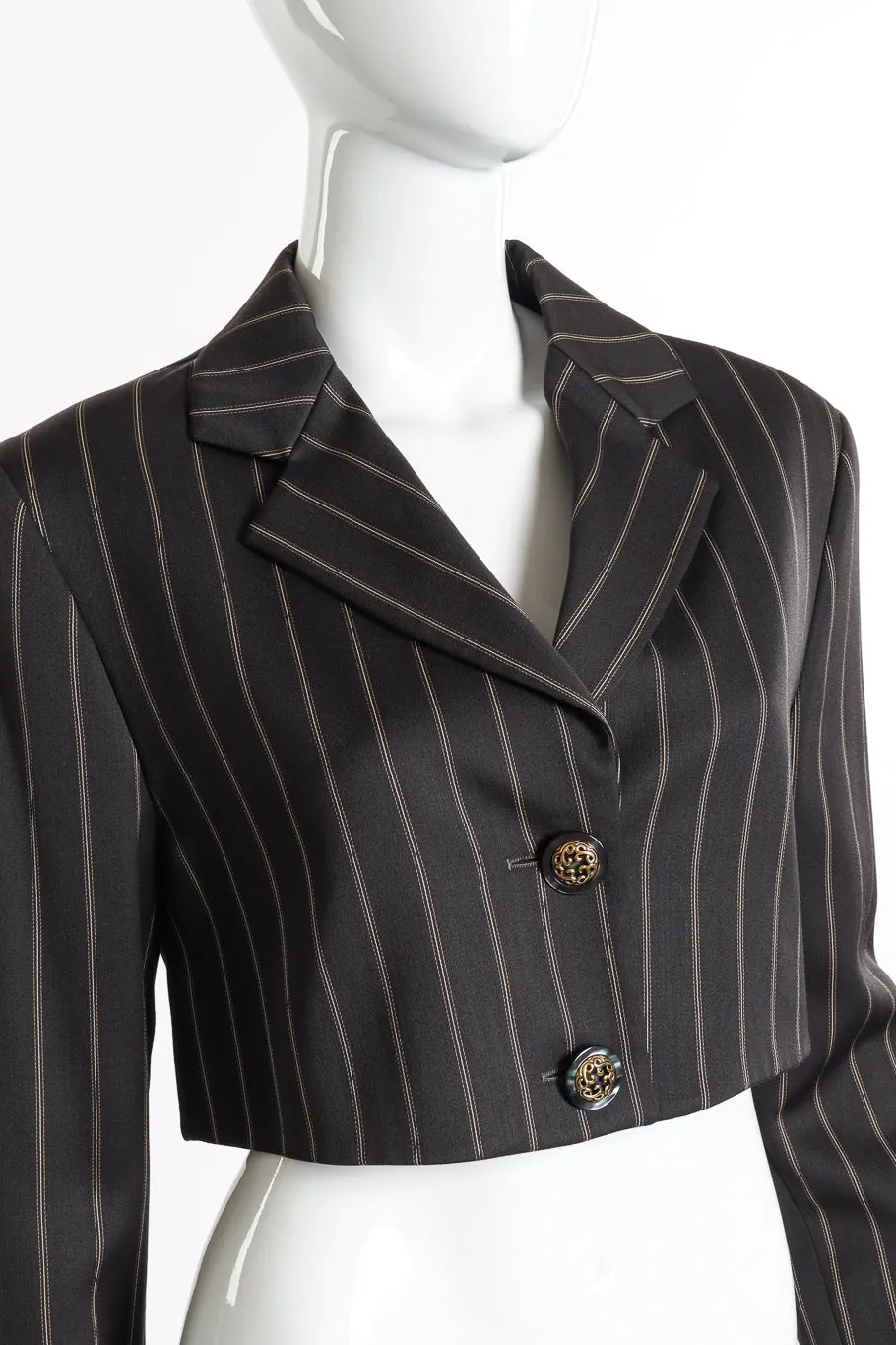 Cropped Pinstripe Jacket