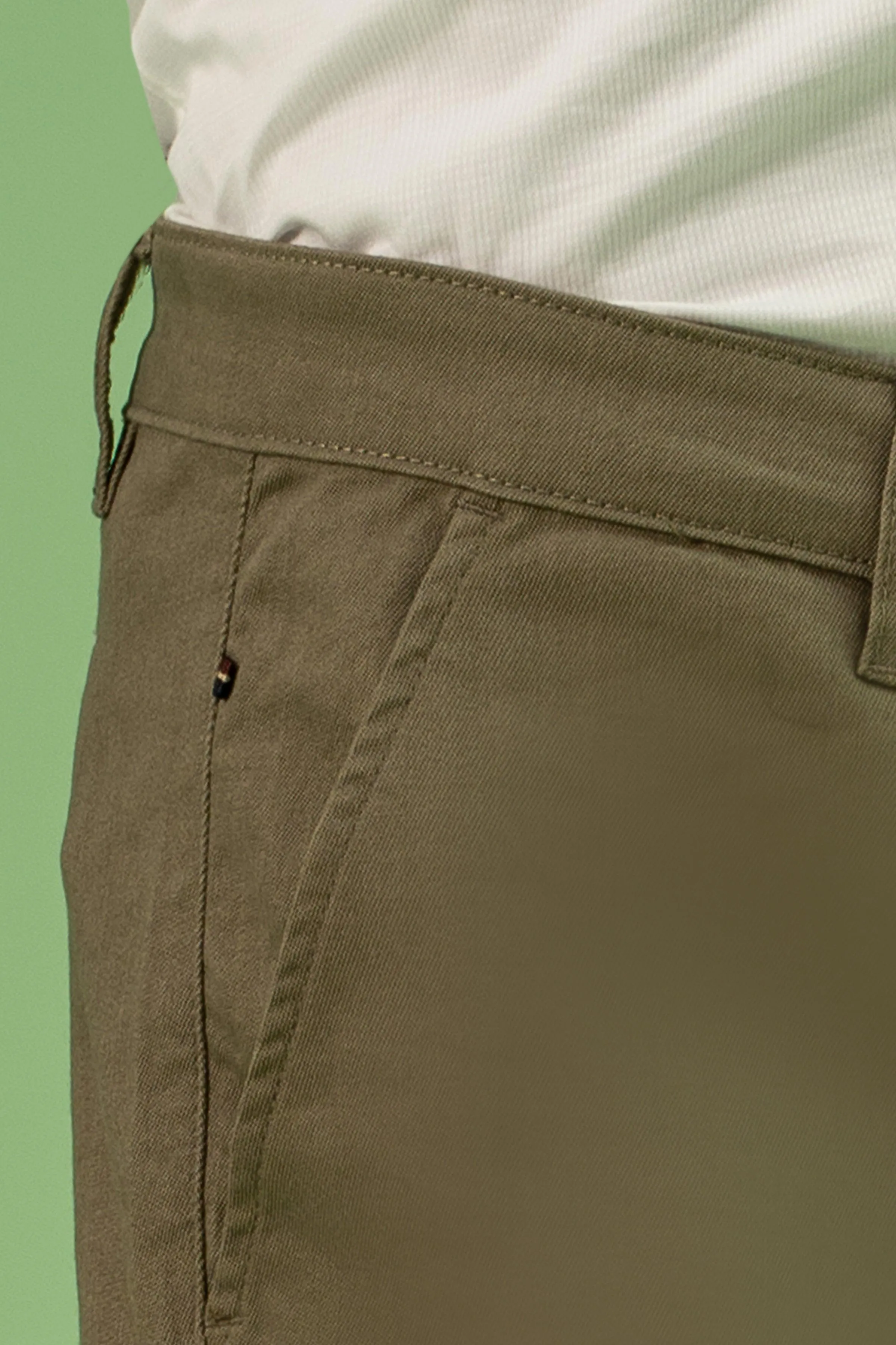 CROSS POCKET TWILL SLIMFIT PANT OLIVE