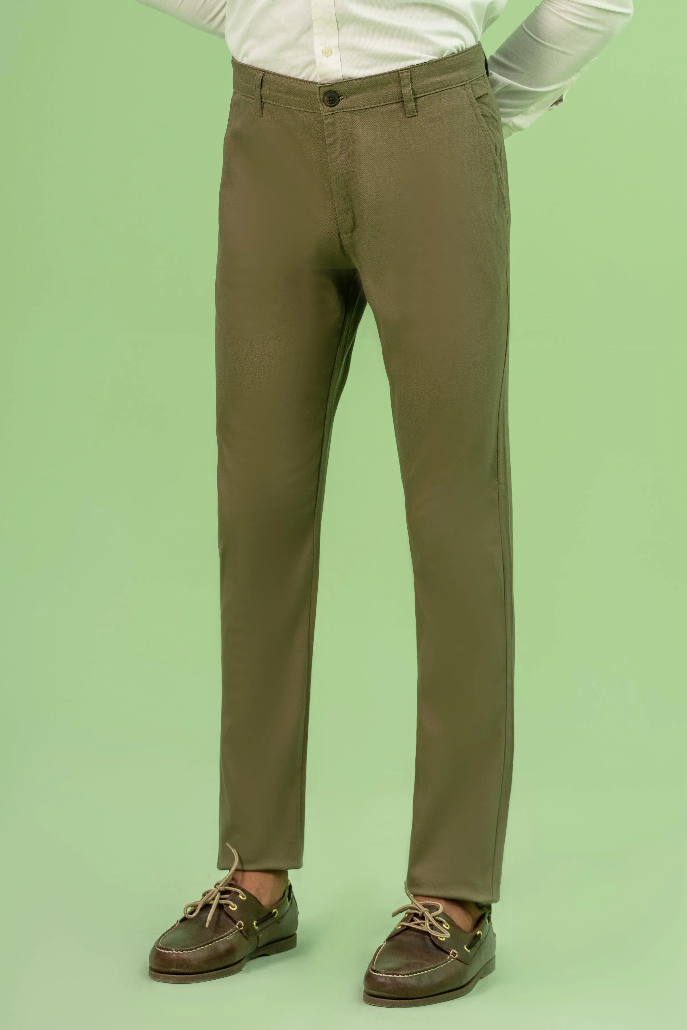 CROSS POCKET TWILL SLIMFIT PANT OLIVE