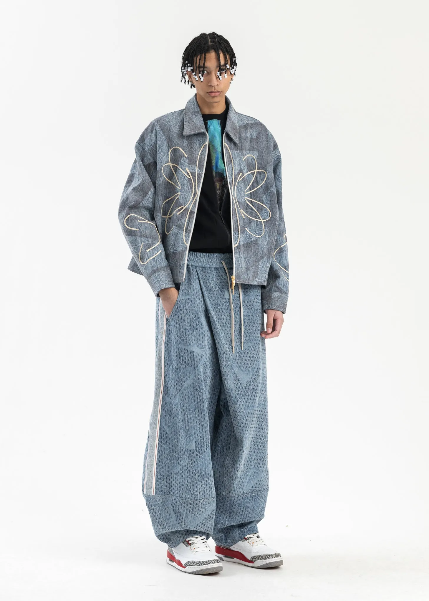CYBER BLUE MONICA DENIM BLOUSON