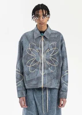 CYBER BLUE MONICA DENIM BLOUSON