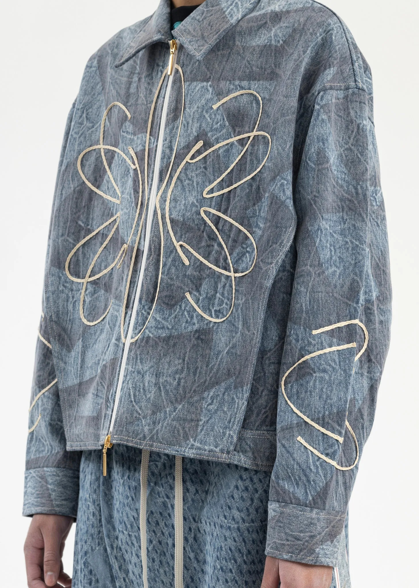 CYBER BLUE MONICA DENIM BLOUSON