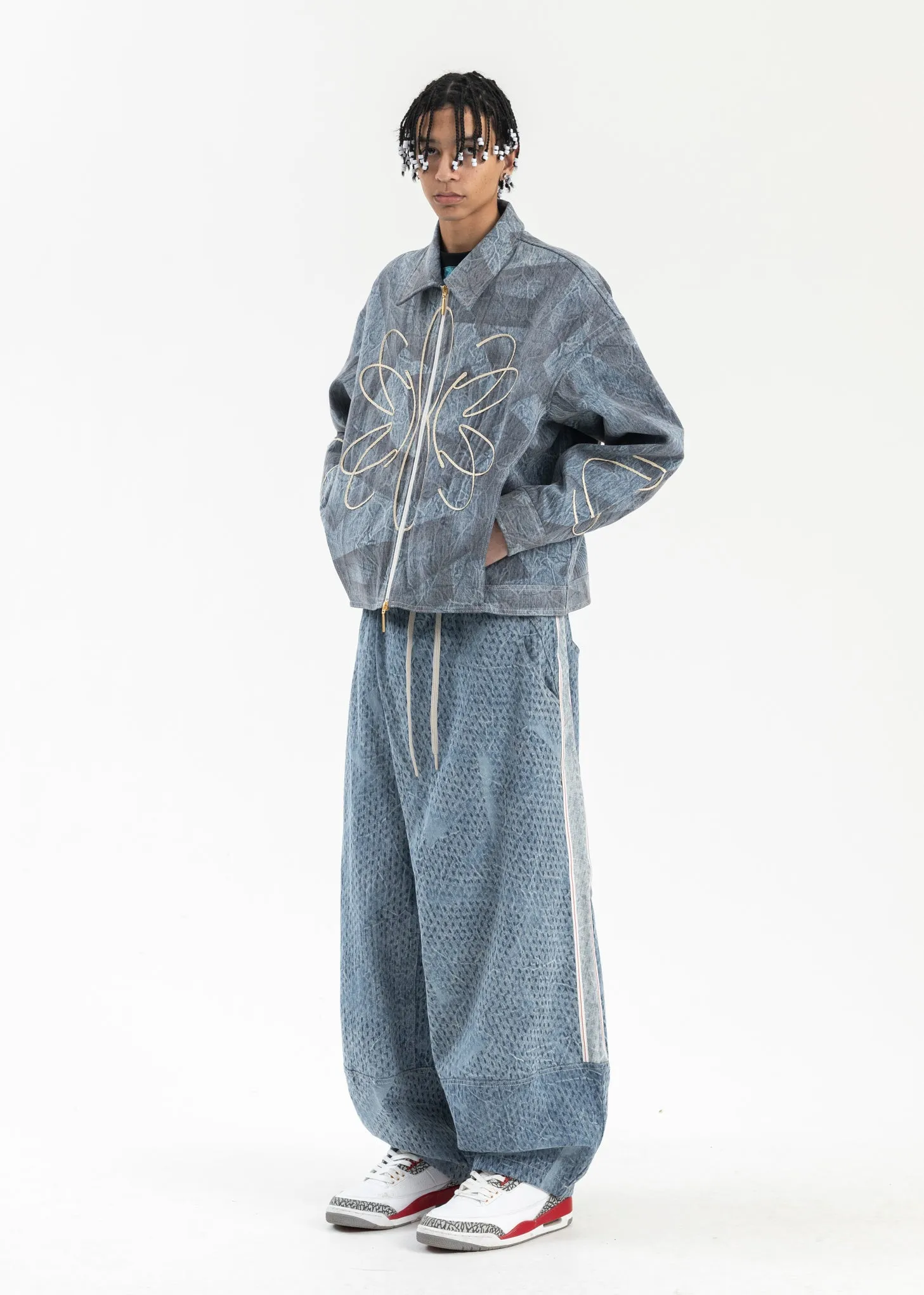 CYBER BLUE MONICA DENIM BLOUSON