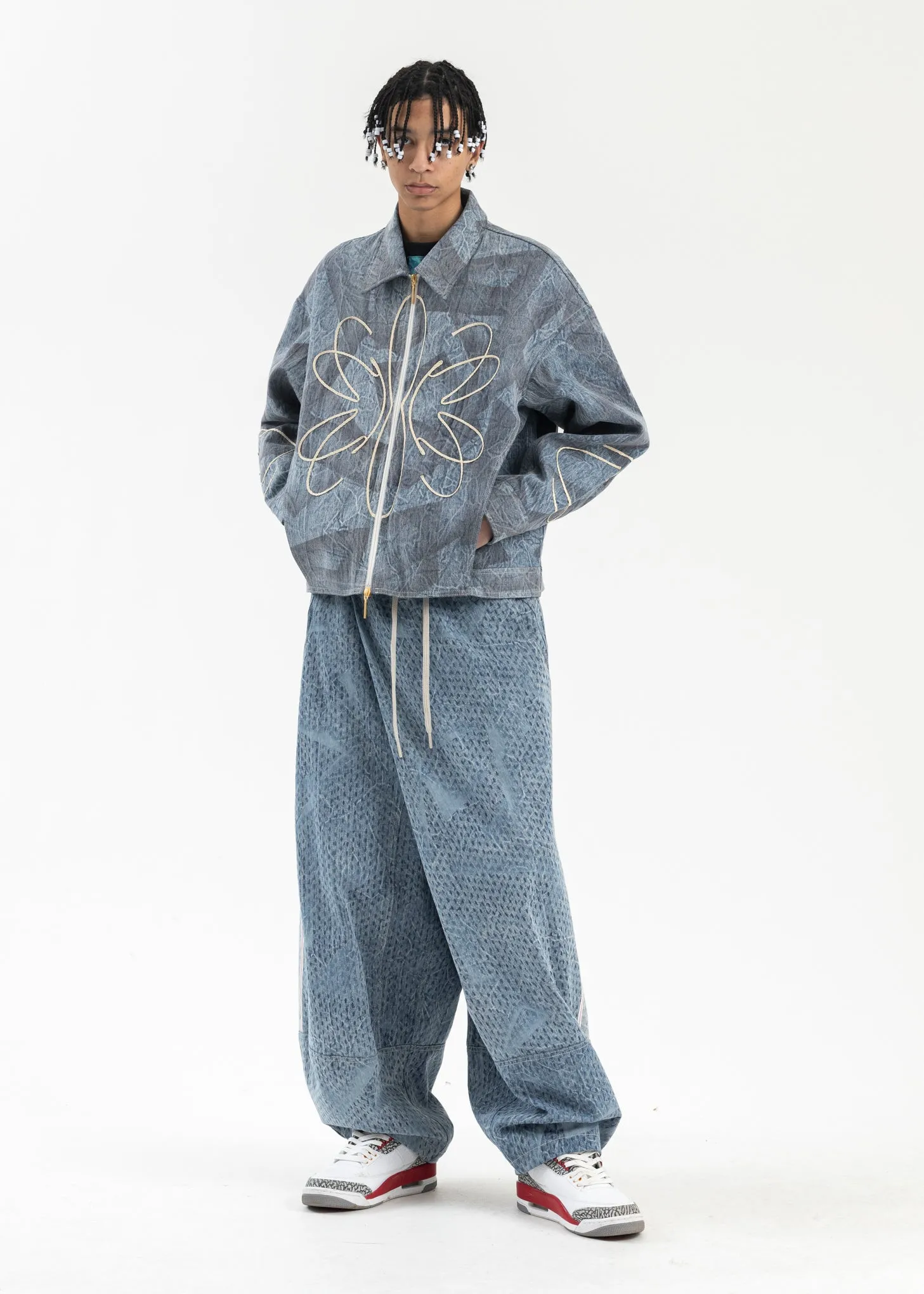 CYBER BLUE MONICA DENIM BLOUSON