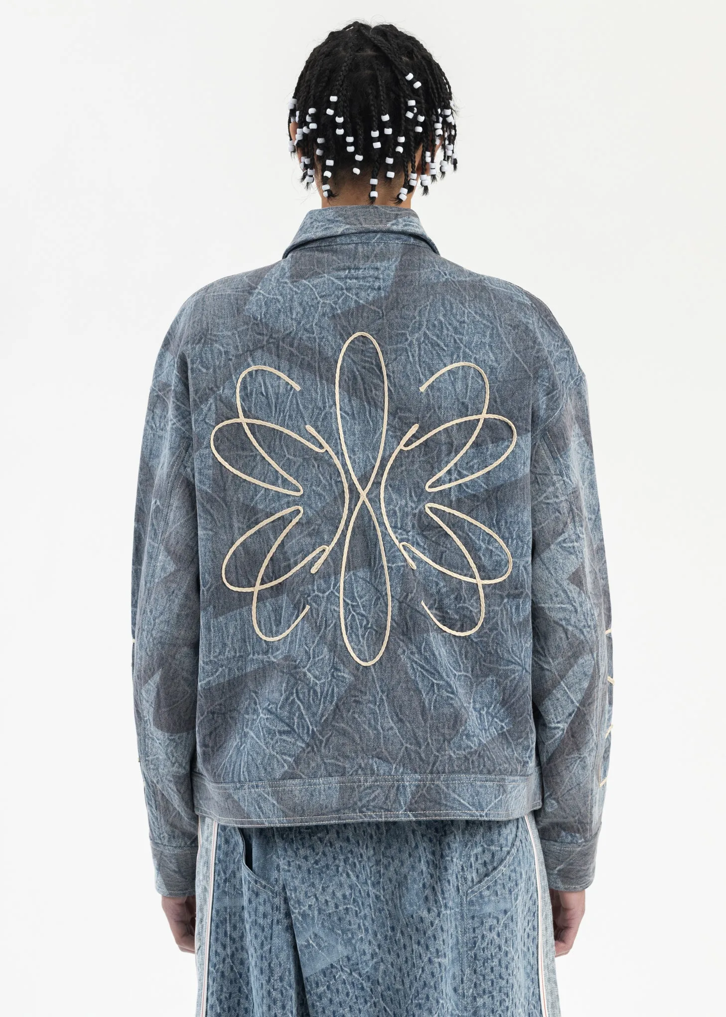 CYBER BLUE MONICA DENIM BLOUSON