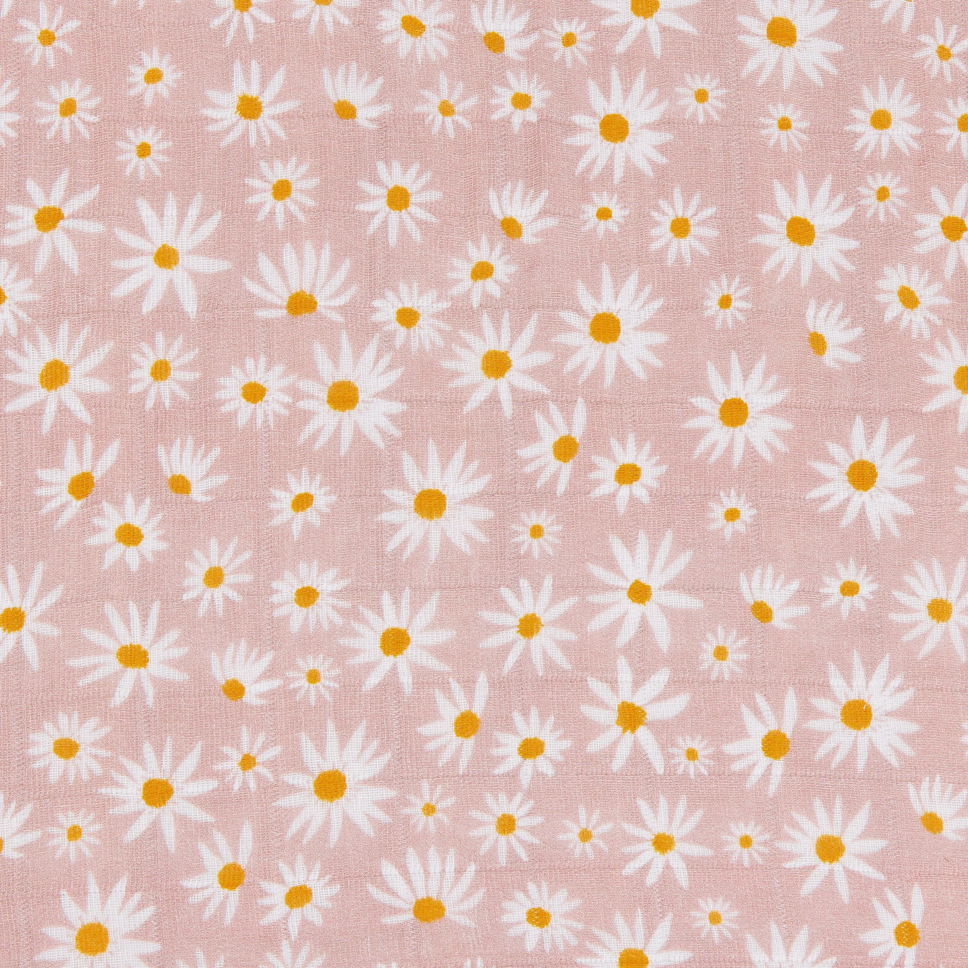 Daisy Quilted Changing Pad Cover in GOTS Certified Organic Muslin Cotton