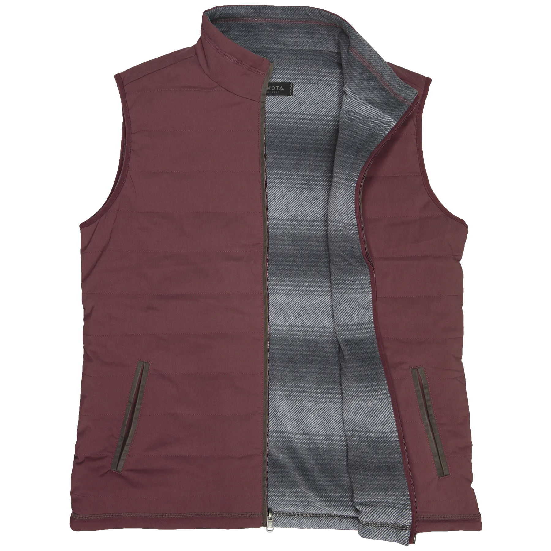'Dakota Grizzly' Men's Bennett Reversible Vest - Mahogany
