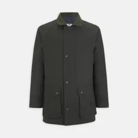 Dark Green Waxed Cotton Field Coat