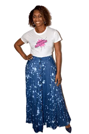 Denim Splash Skirt