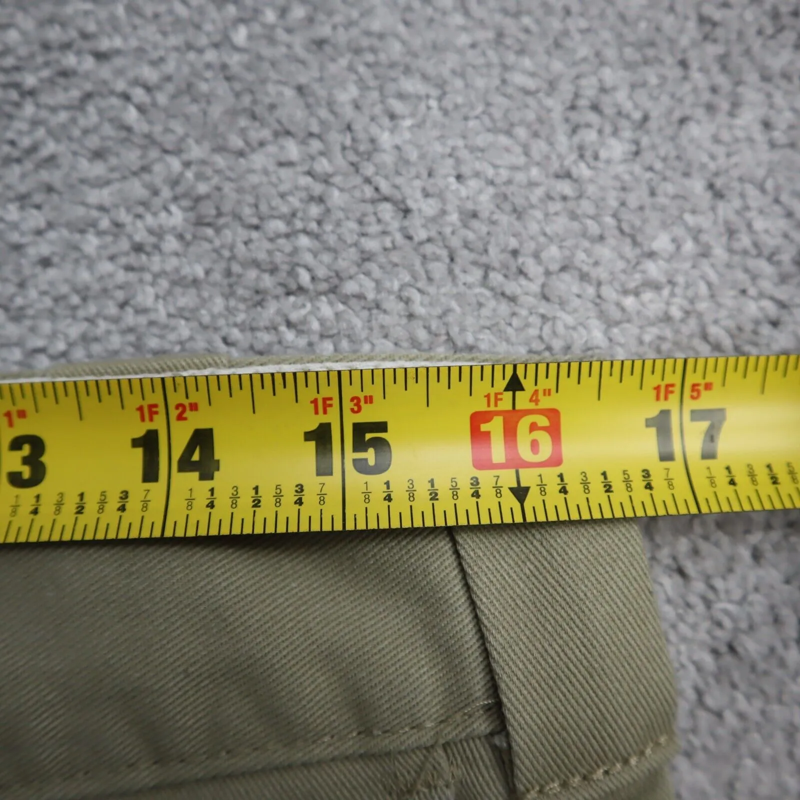 Dickies Womens Chino Pants Slim Straight Leg High Rise Logo Beige Size W32X32