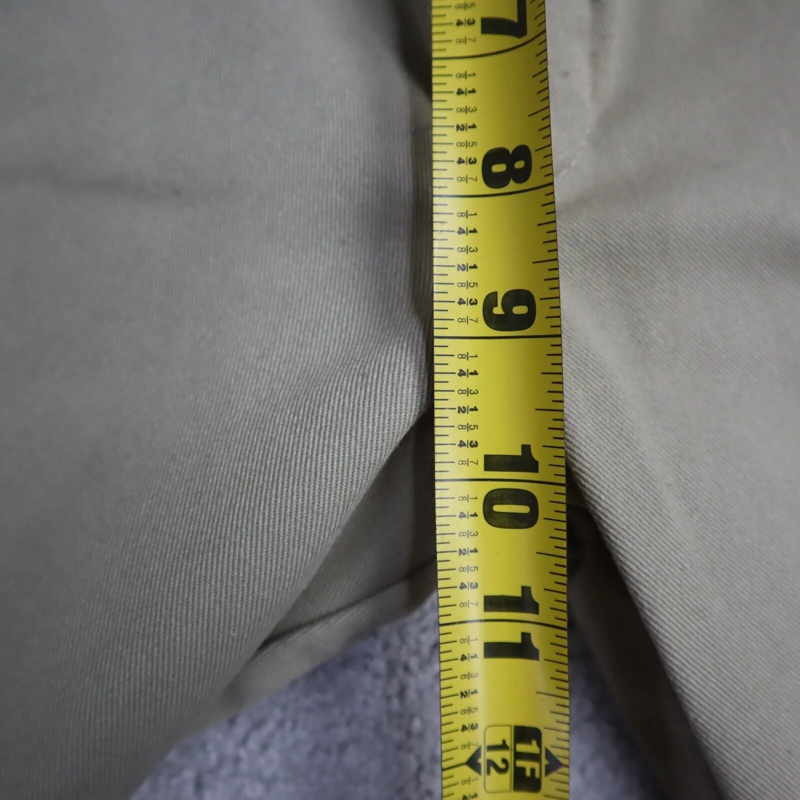 Dickies Womens Chino Pants Slim Straight Leg High Rise Logo Beige Size W32X32