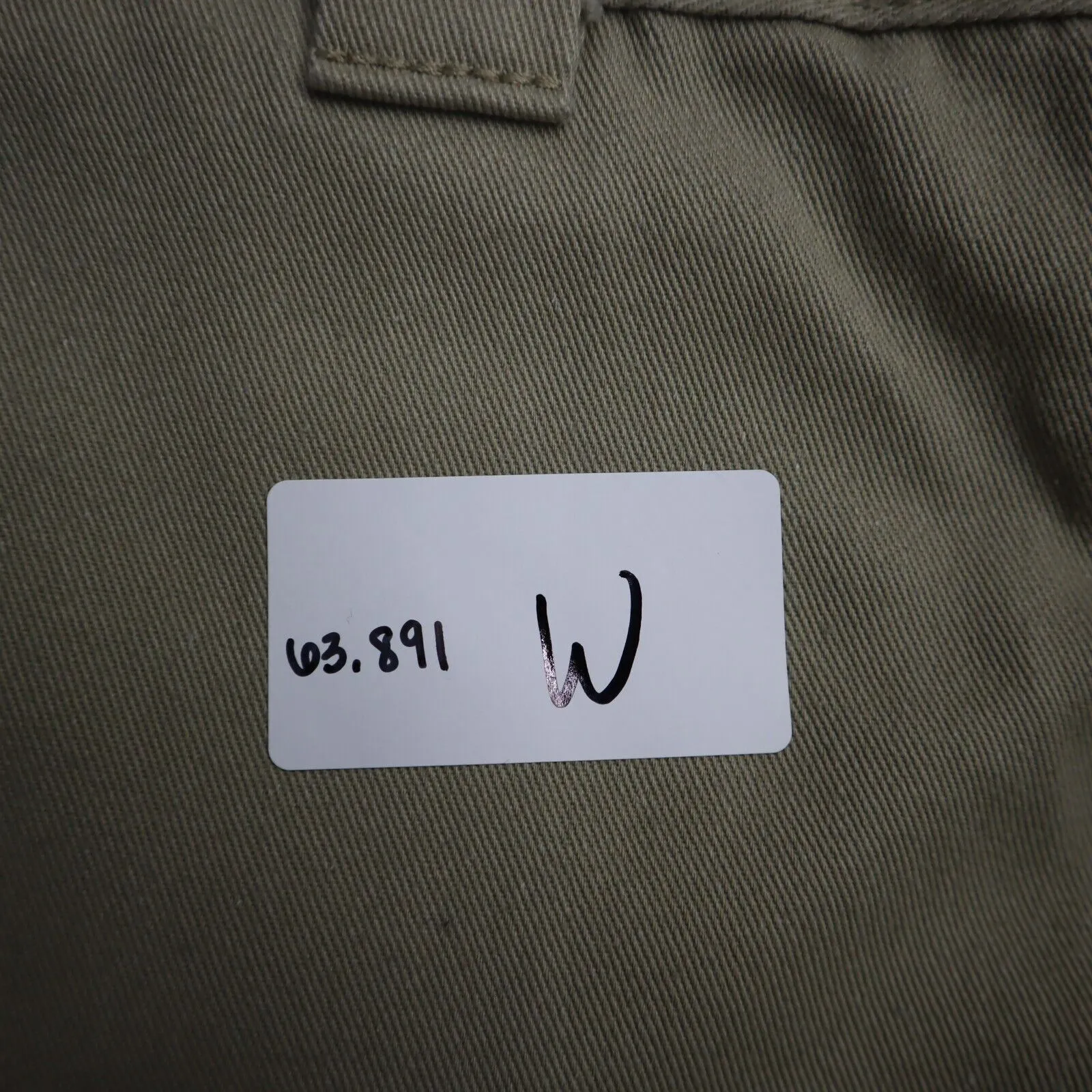 Dickies Womens Chino Pants Slim Straight Leg High Rise Logo Beige Size W32X32