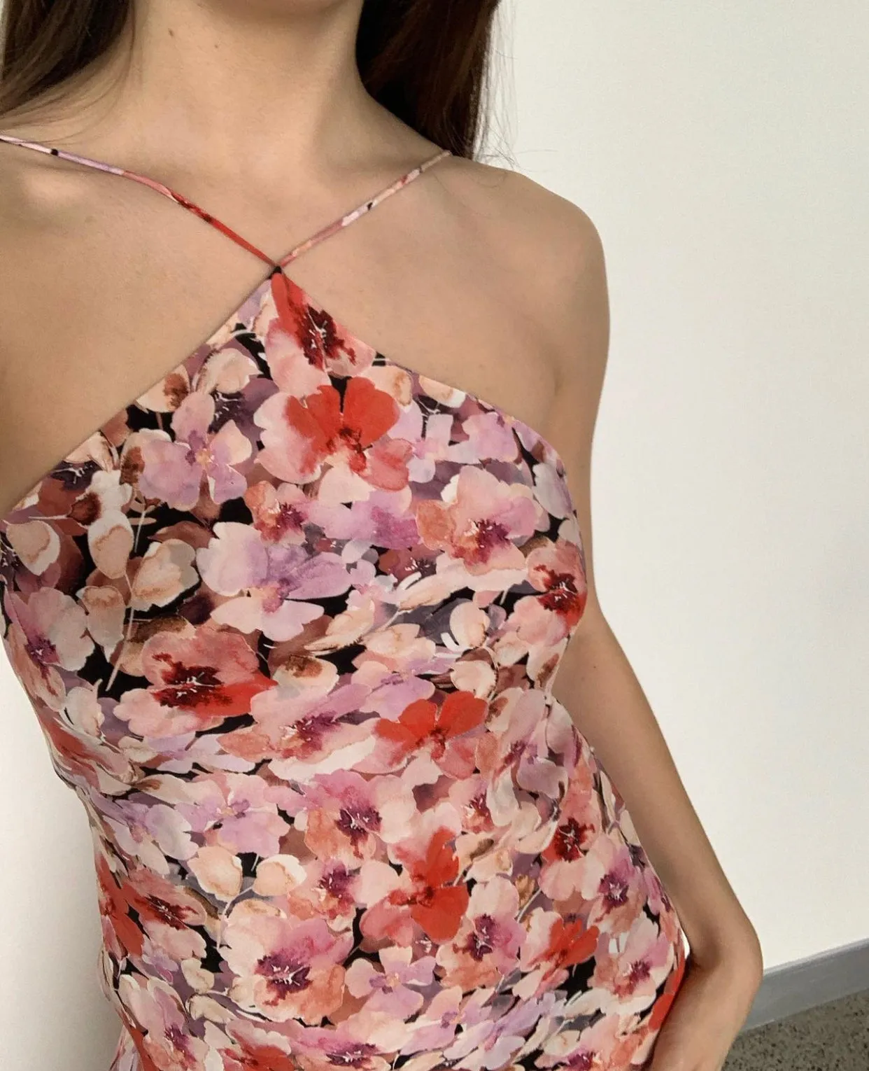 Dime Silk Slip in Aimee Floral