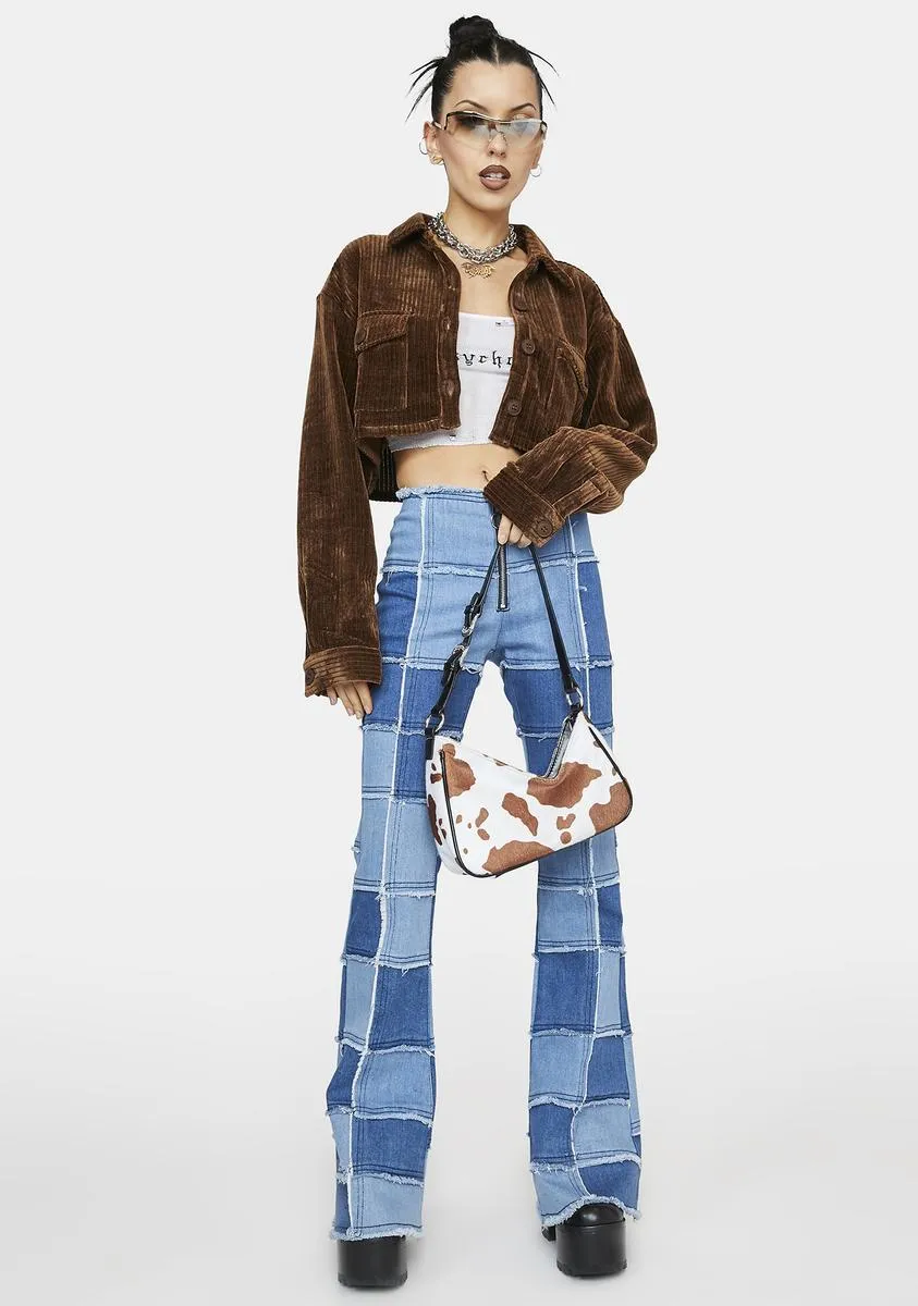 Easier Said Corduroy Cropped Jacket