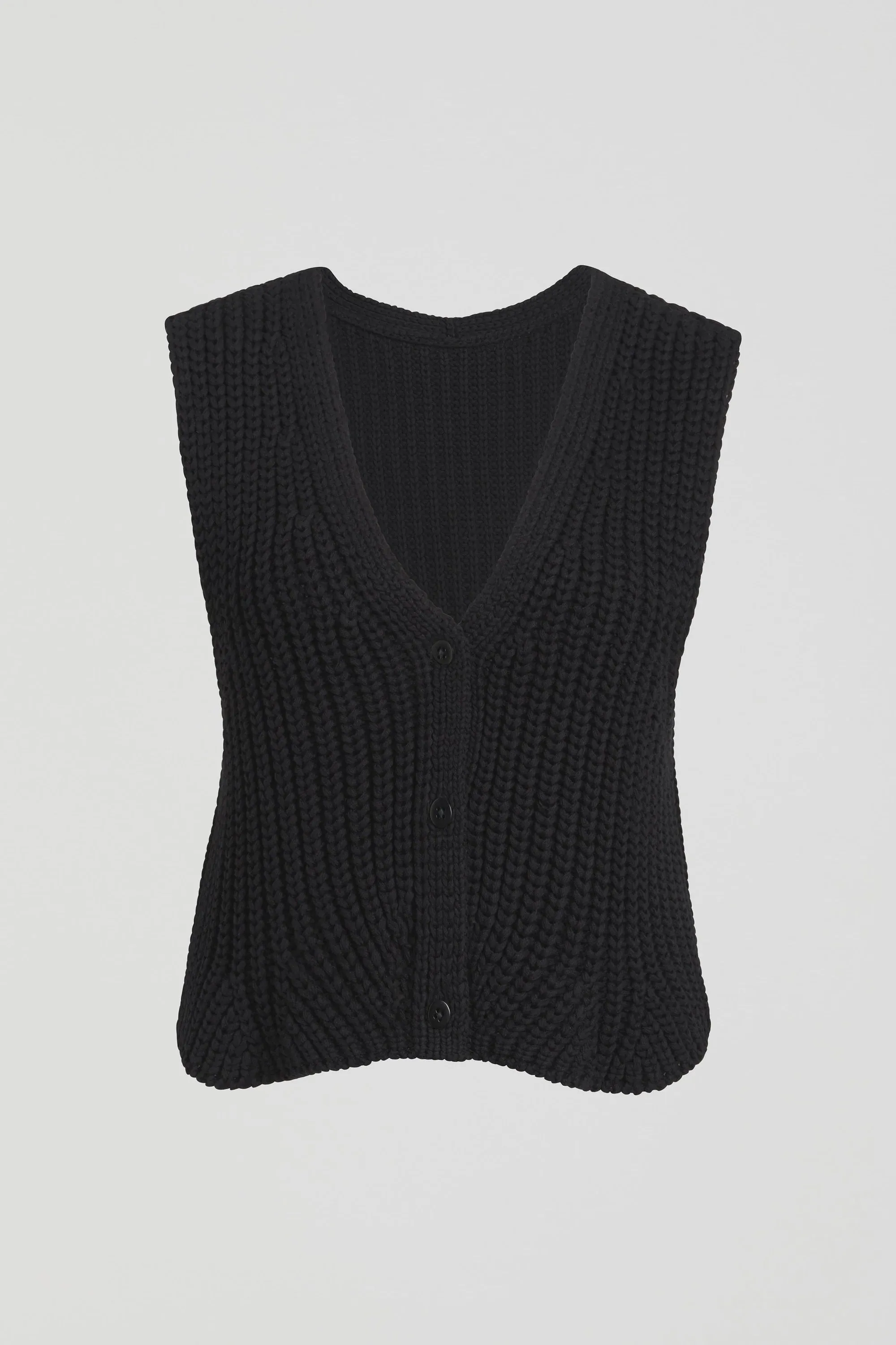 Elk Kupa Knit Vest - Black