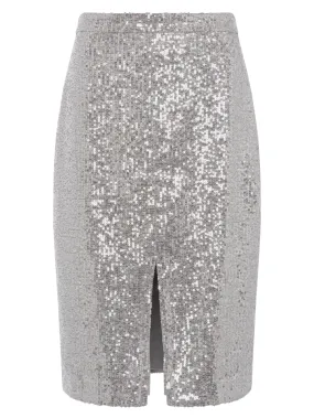 Eshka Moonrock Silver Sequin / Cream Skirt