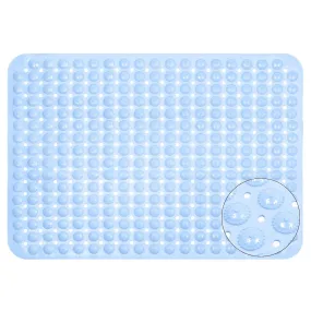 Experia Anti Slip Bath Mat with Suction Cup - 106 X 60 CM (Blue Color with Accu Pebble)