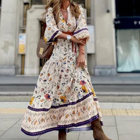 Fashion Essential Bohemian Print Maxi Dress