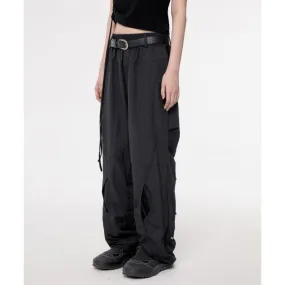 FLARE UP (フレアアップ) E94 Cut-out Layered Pants (FU-228_Black)