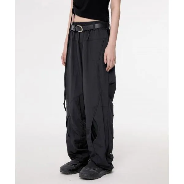 FLARE UP (フレアアップ) E94 Cut-out Layered Pants (FU-228_Black)