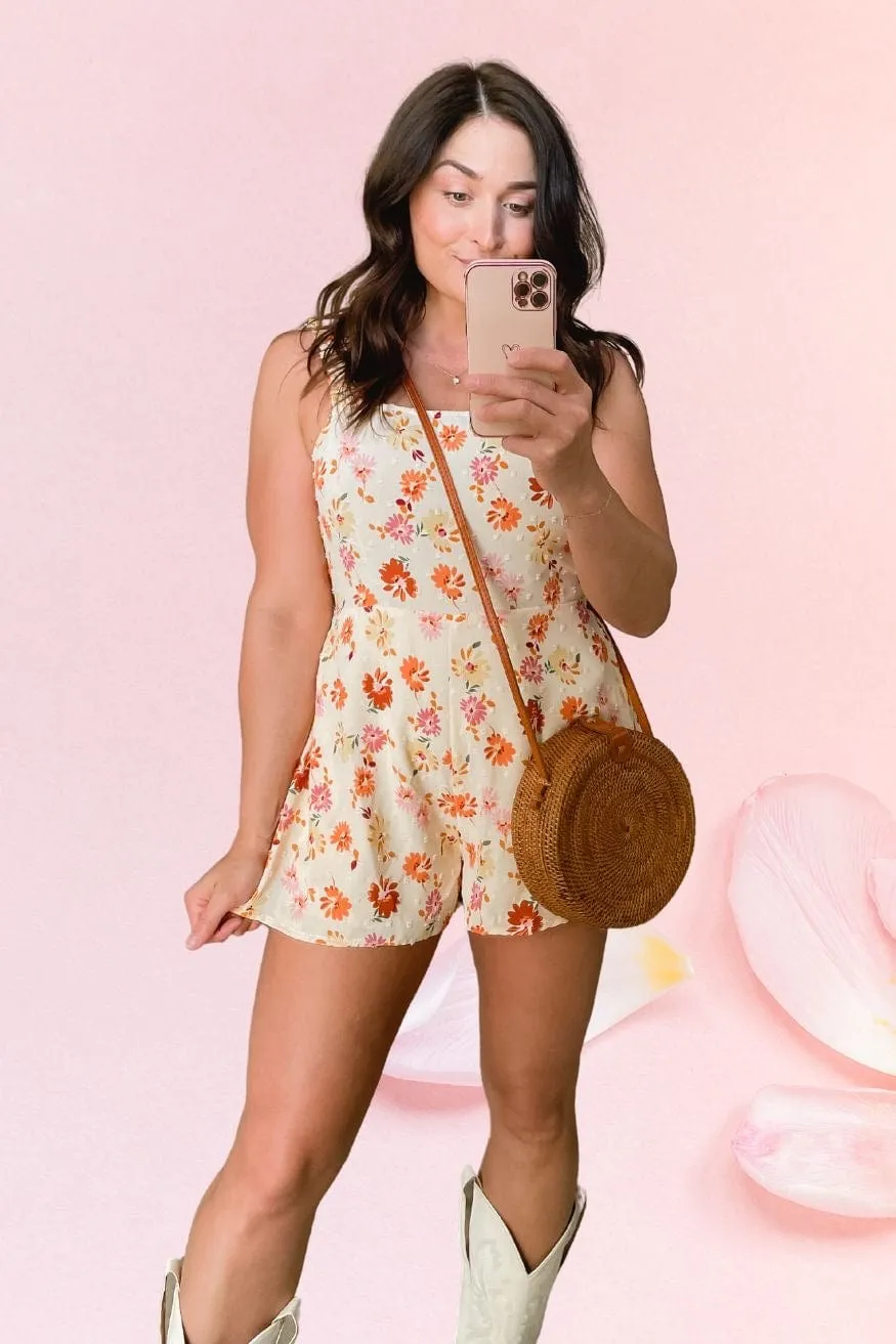 Floral Romper Tie Back Moments Of Joy by Sadie & Sage