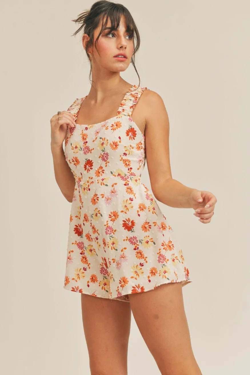 Floral Romper Tie Back Moments Of Joy by Sadie & Sage