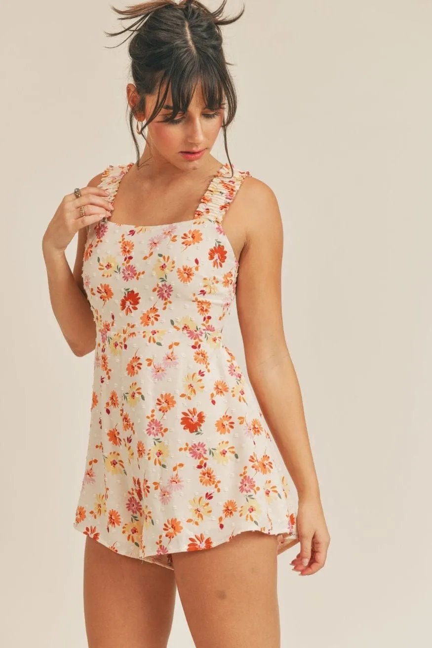 Floral Romper Tie Back Moments Of Joy by Sadie & Sage