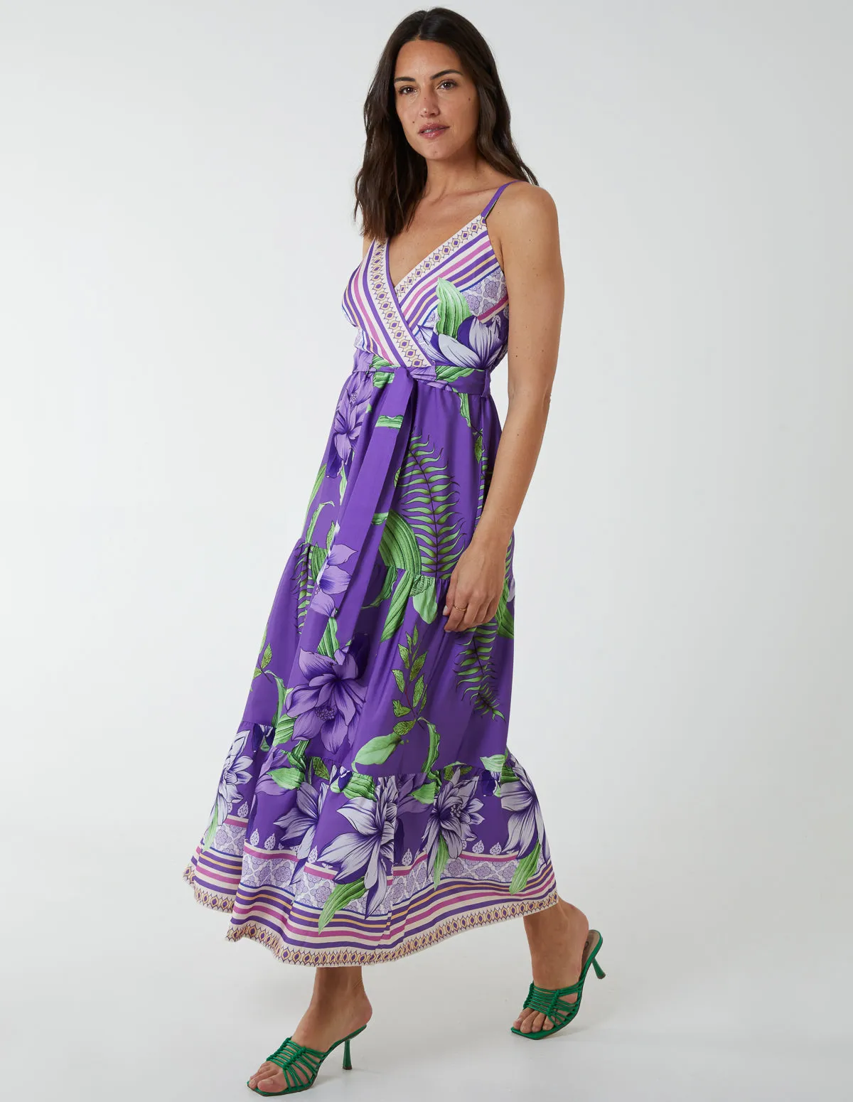 Floral Wrap Maxi Dress