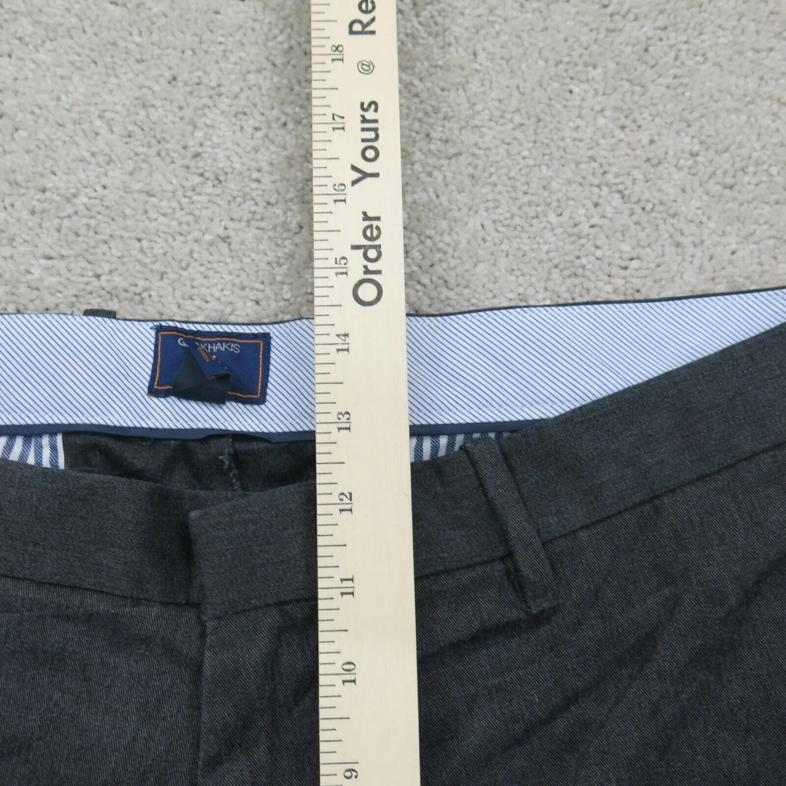 Gap Khakis Mens Pants Chino Straight Leg Tailored Fit High Rise Black W38XL30