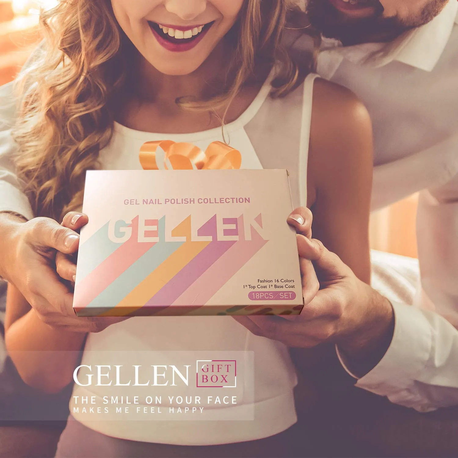 Gel Nail Polish Kit - Gellen 16 Colors Gel Polish Series, With Top&Base Coats, Warm Earth Tones Classic Brown/Nude/Red/Pins Fall Winter Home Gel Manicure Kit