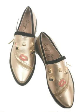 Girl on the Go Metallic Champagne Loafers