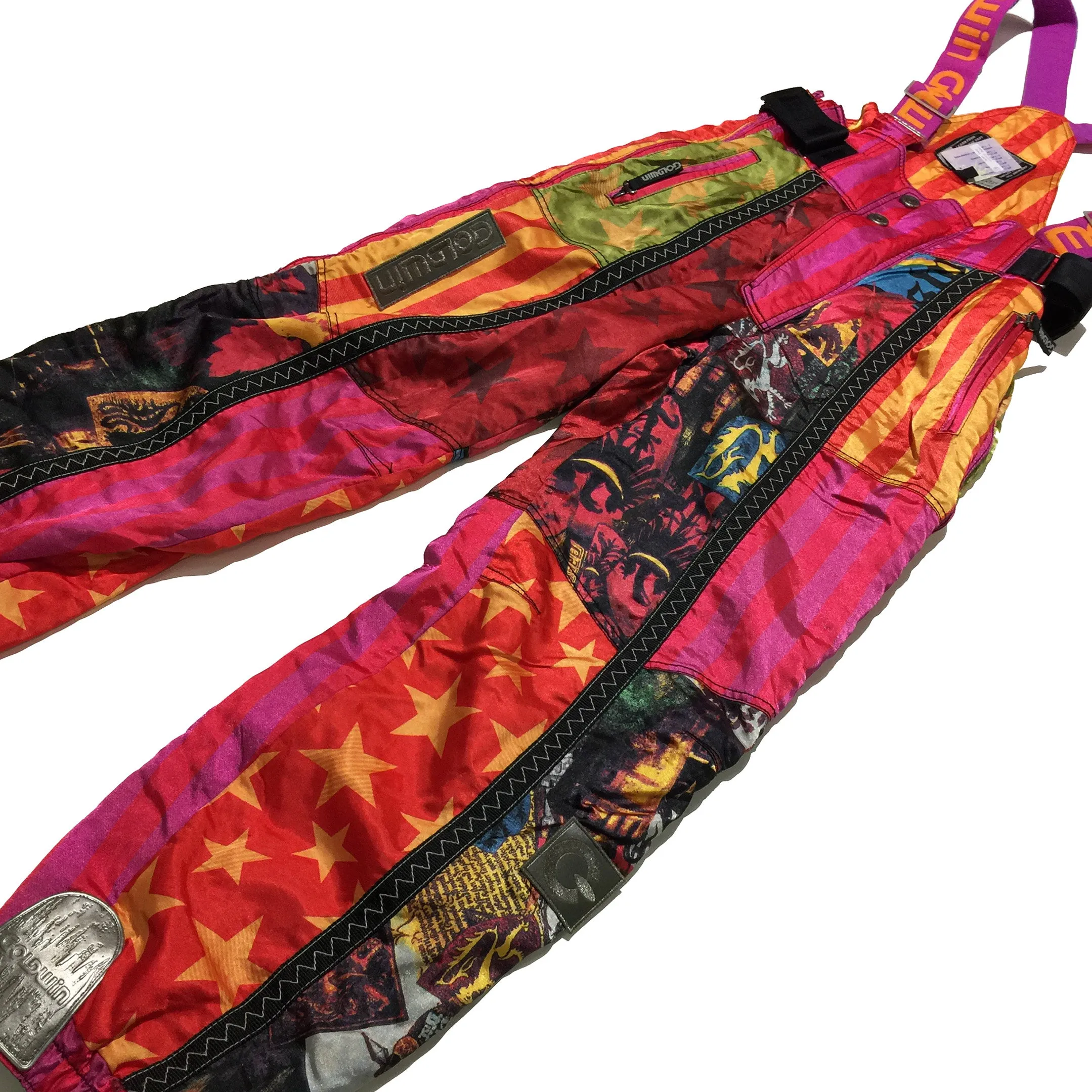 Goldwin Abstract Multi Pattern Snow Pants (Red)