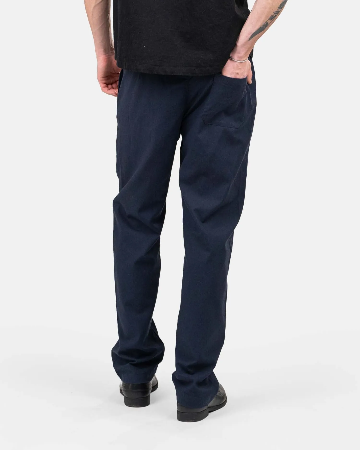 Heavyweight Linen Pants Navy
