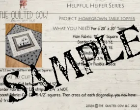 Helpful Heifer Homegrown Table Topper
