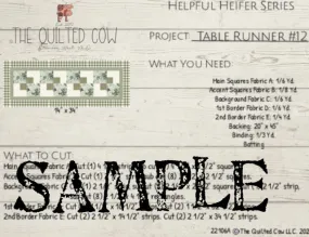 Helpful Heifer Table Runner #12