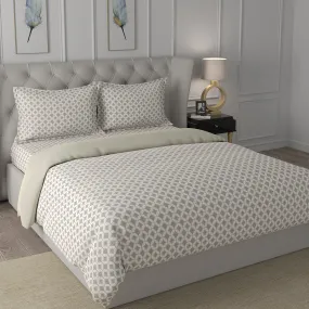 Hermosa Exotic Bouquet Elaine Neutral 4 Pc Quilt/Quilted Bed Cover Set
