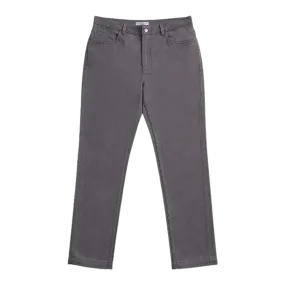 Houstons Peached Sateen 5-Pocket Chino - Forged Iron