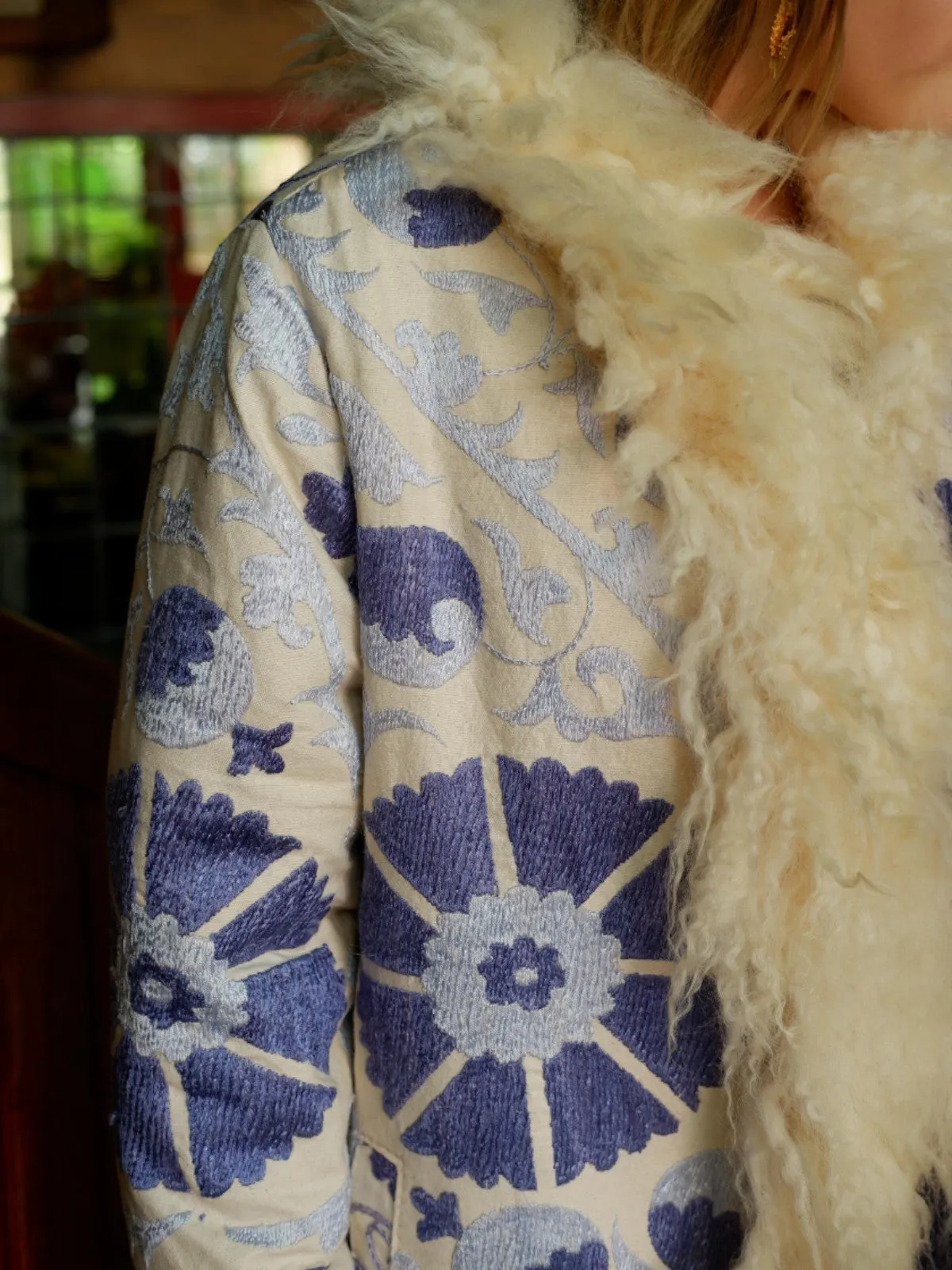Indira Coat - S | Lilac/White