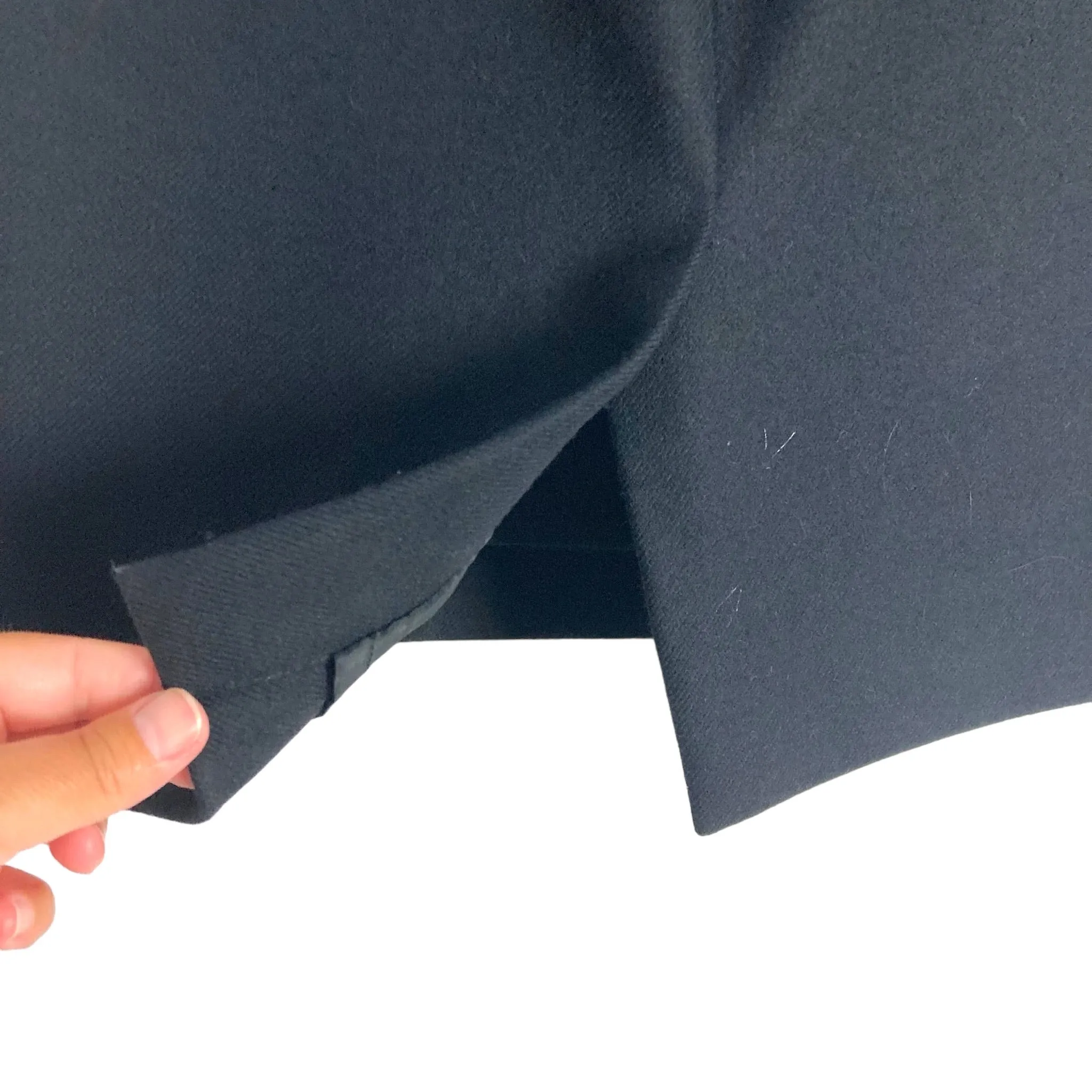 J. Crew Black 100% Wool with Back Slit No. 2 Pencil Skirt- Size 6