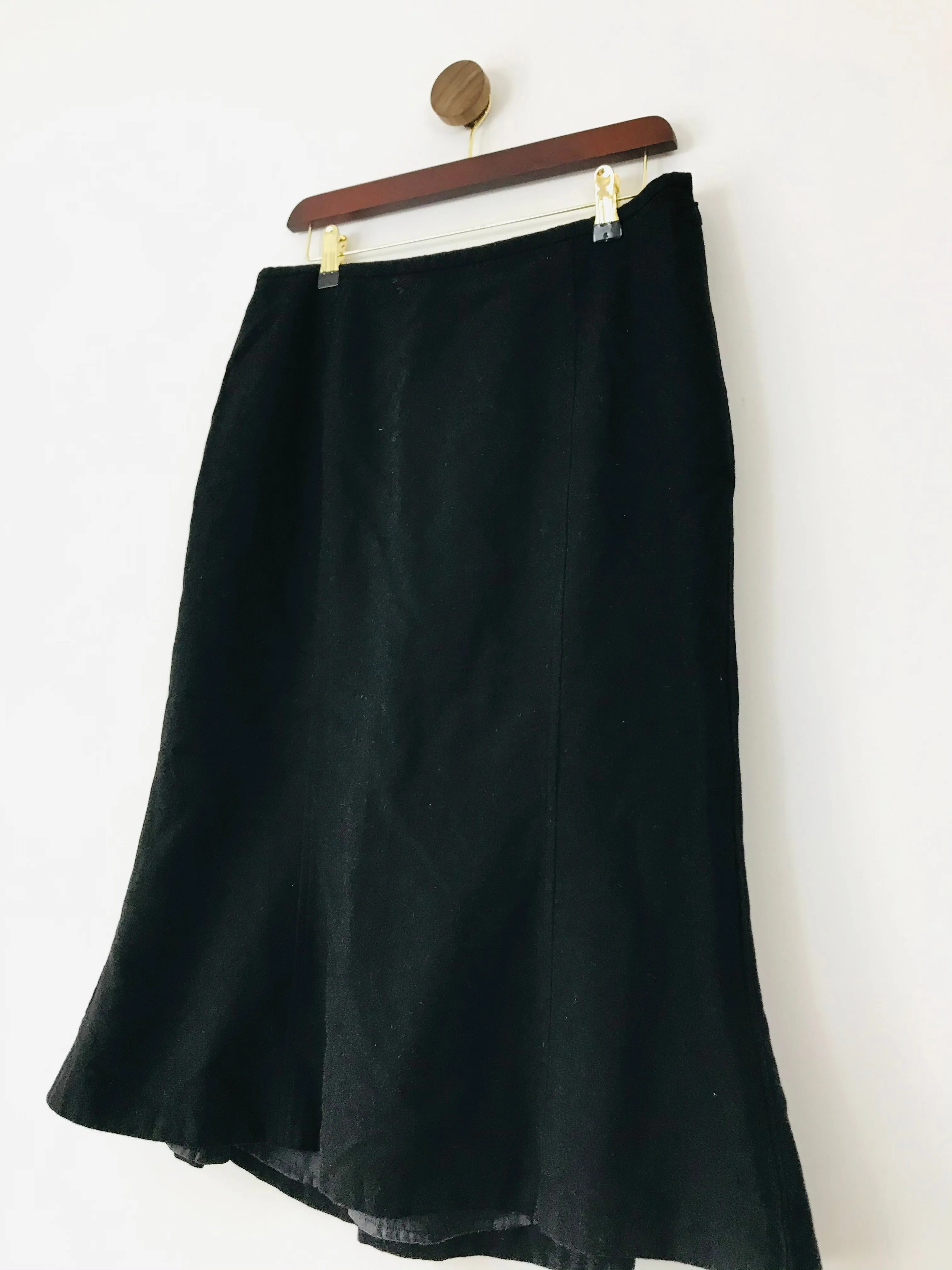Jaeger Women’s Wool Flared Hem Pencil Skirt | UK14 | Black
