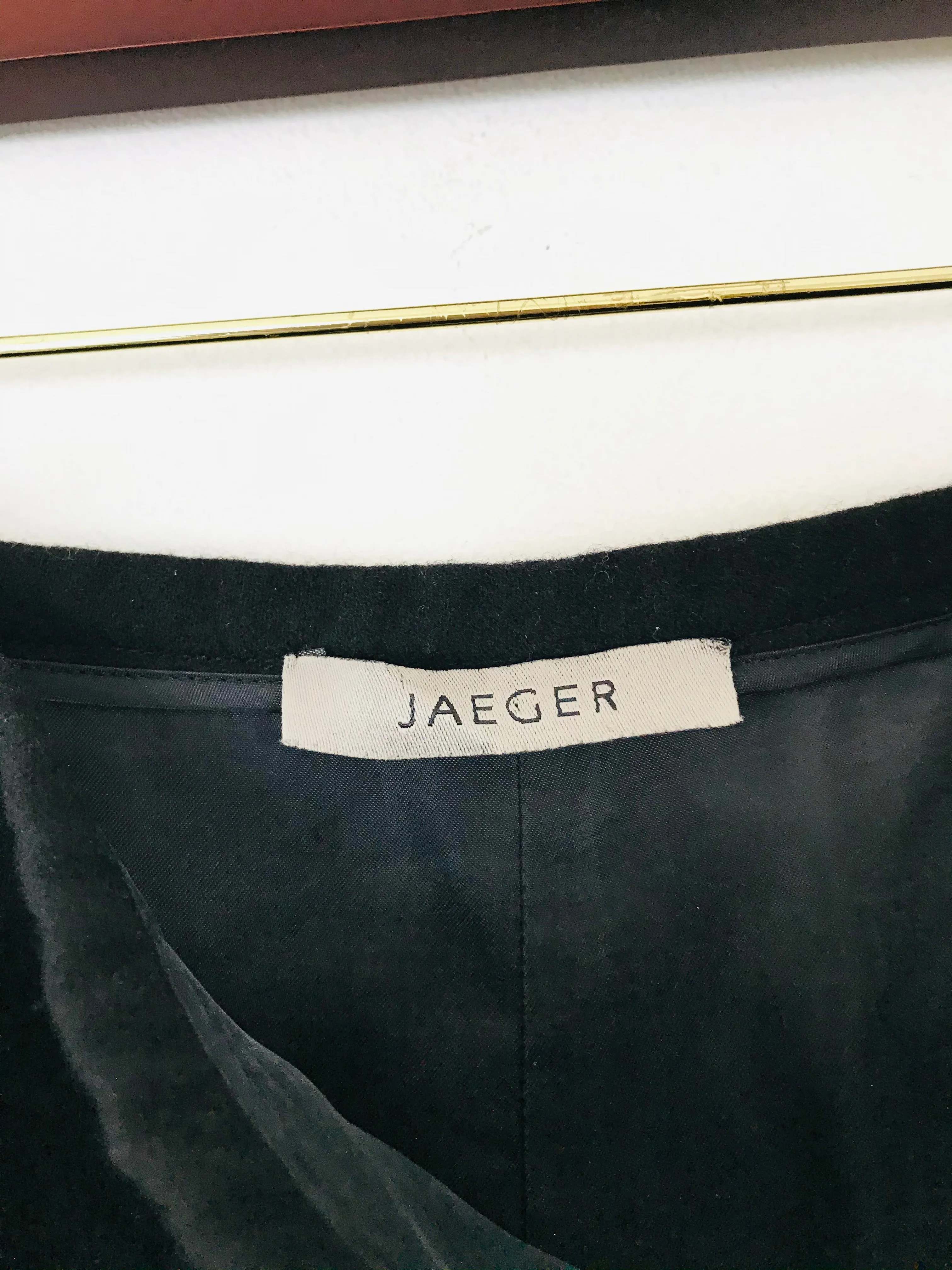 Jaeger Women’s Wool Flared Hem Pencil Skirt | UK14 | Black