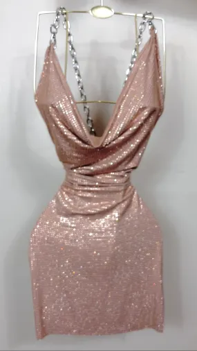Jesslyn Dress - Rose Gold