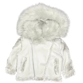 Kids Jordan Craig El Jefe Shearling Moto Jacket (Arctic Wolf) 91625K