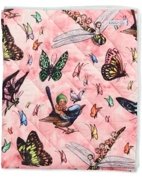 Kip & Co x May Gibbs Fly Baby Organic Cotton Quilted Cot Bedspread