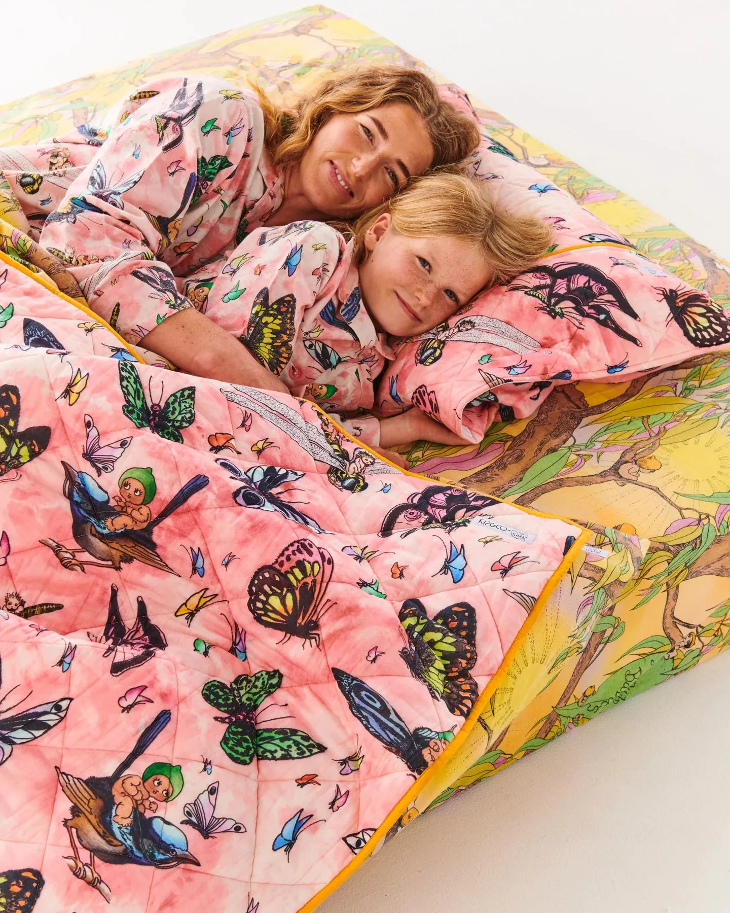 Kip & Co x May Gibbs Fly Baby Organic Cotton Quilted Kids Bedspread