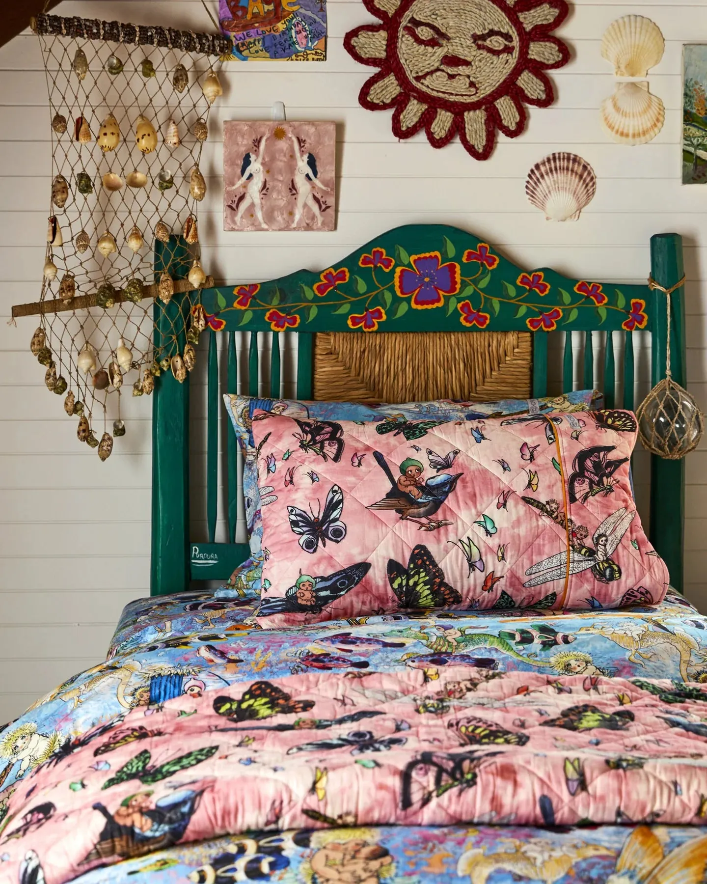 Kip & Co x May Gibbs Fly Baby Organic Cotton Quilted Kids Bedspread