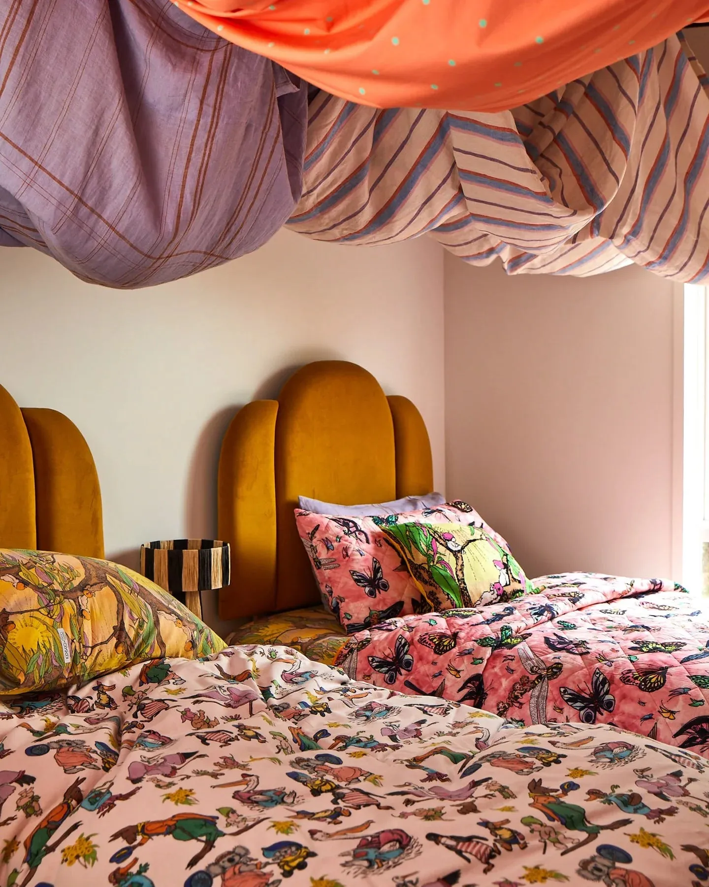 Kip & Co x May Gibbs Fly Baby Organic Cotton Quilted Kids Bedspread