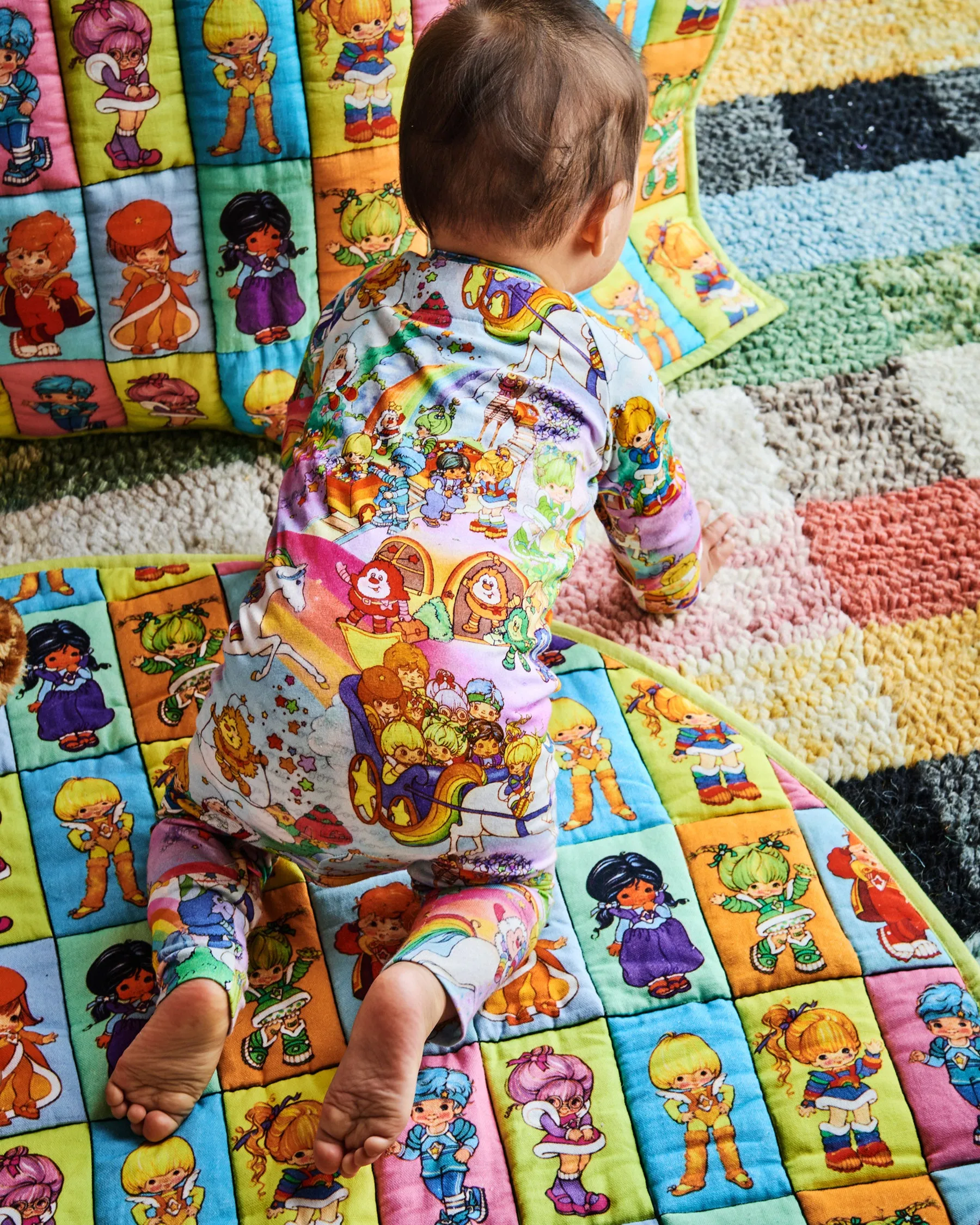Kip & Co x Rainbow Brite The Gang Organic Cotton Quilted Baby Play Mat