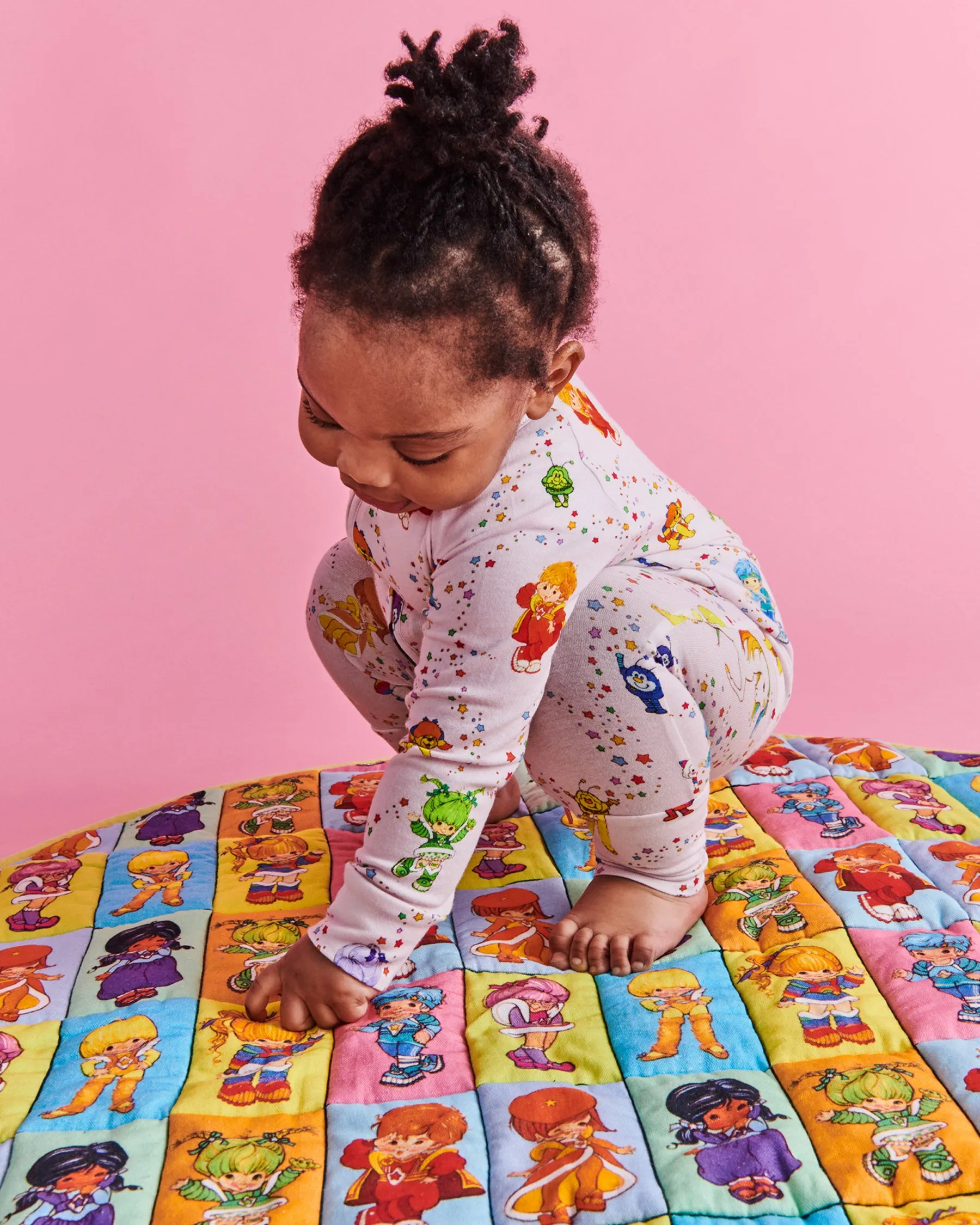 Kip & Co x Rainbow Brite The Gang Organic Cotton Quilted Baby Play Mat